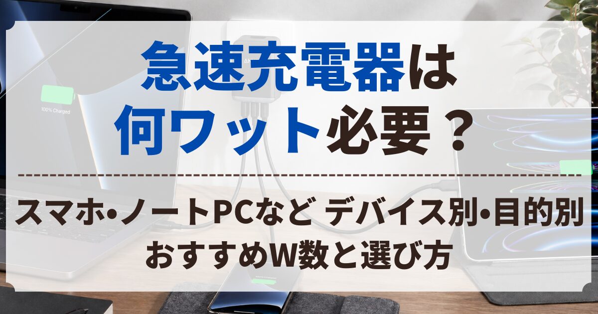 急速充電器 何 ワット,