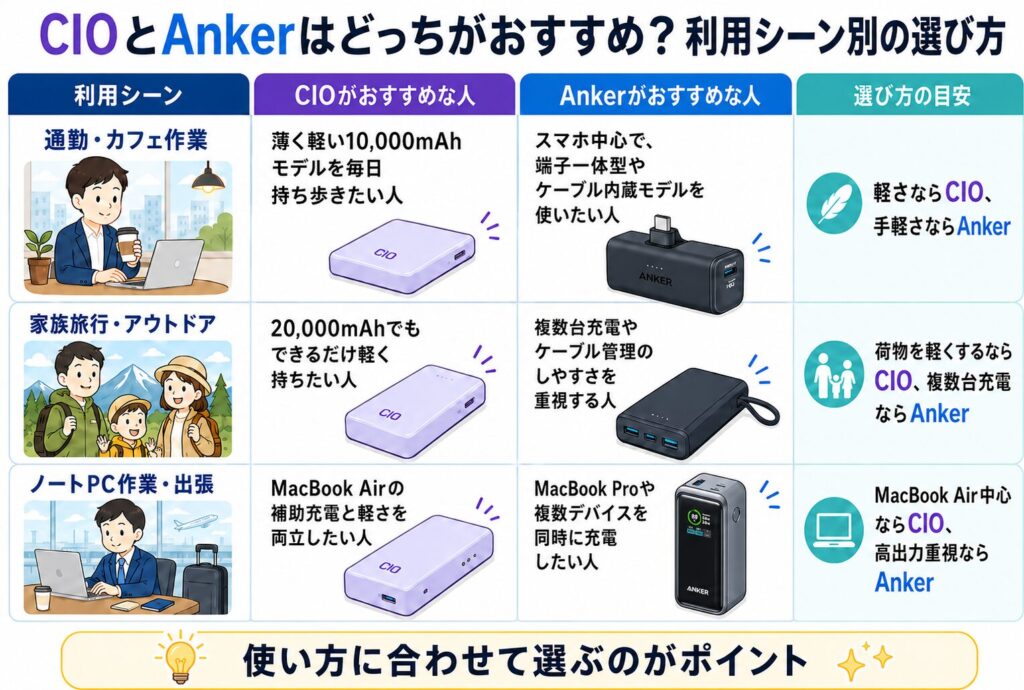 利用シーン別の選び方